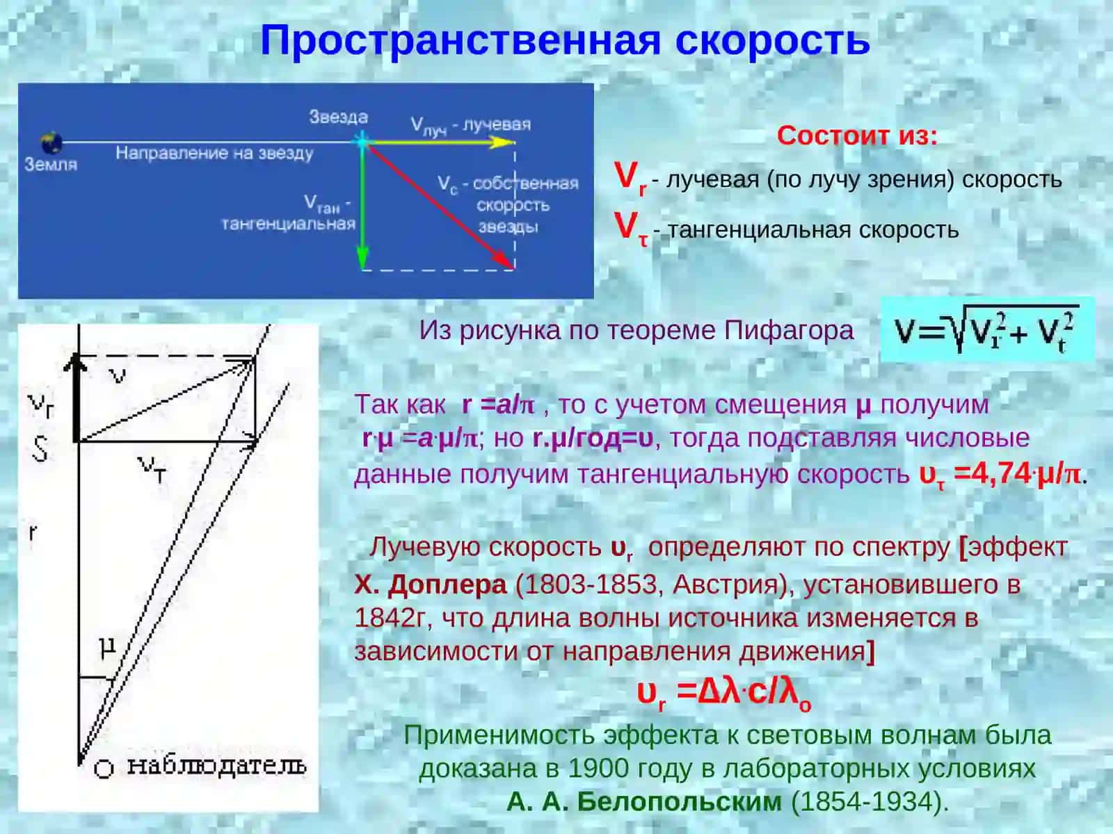 Пространственная скорость звезд 4