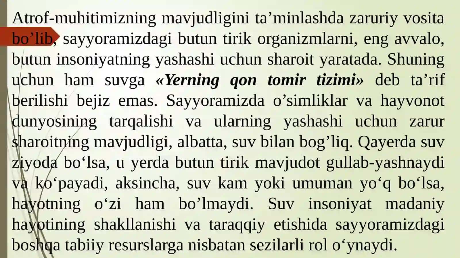 Gidrosfera va uni muhofaza qilish 4