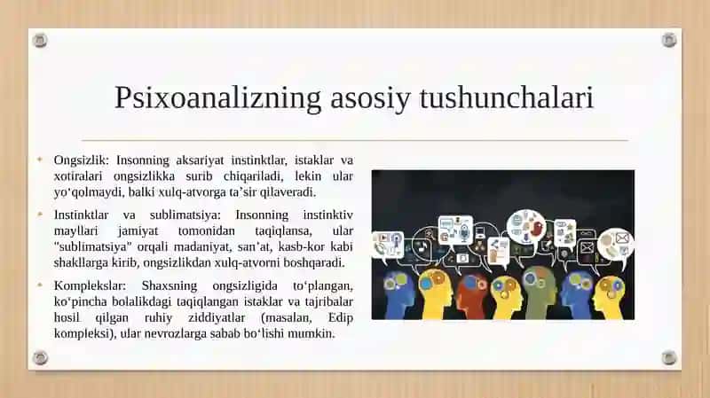 Psixoanaliz ta’limoti va uning tibbiyotdagi o‘rni 4