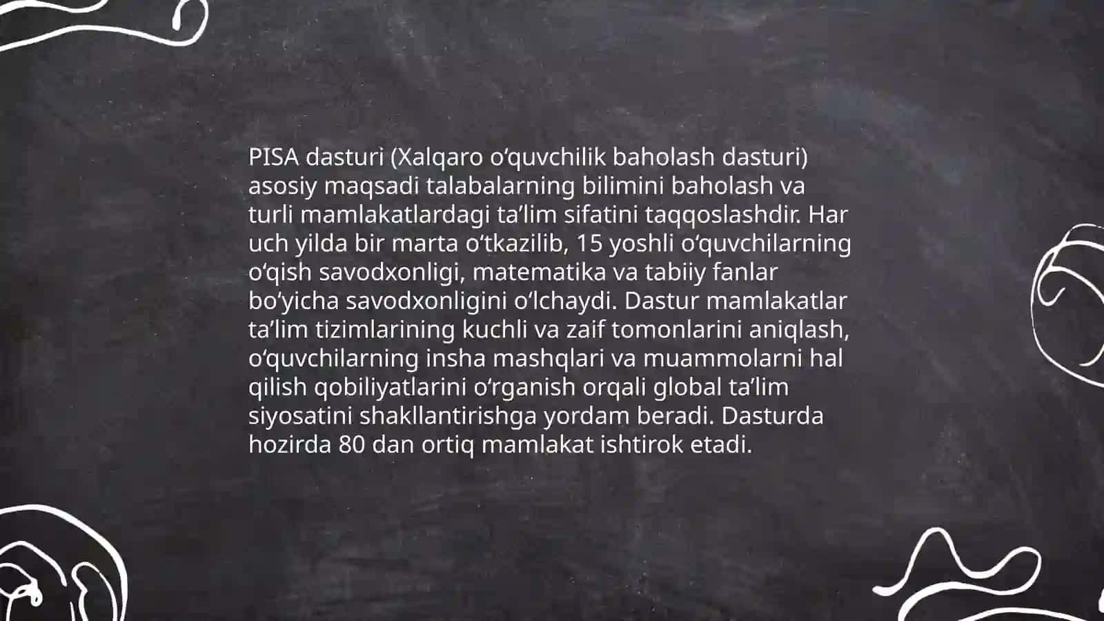 PISA xalqaro baholash dasturi 4