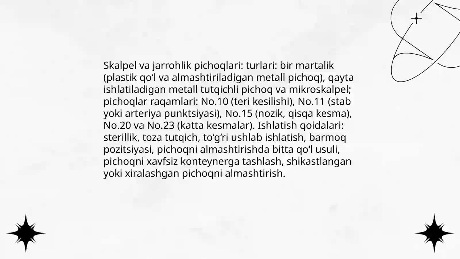 Jarrohlik asboblarining klassifikatsiyasi 4