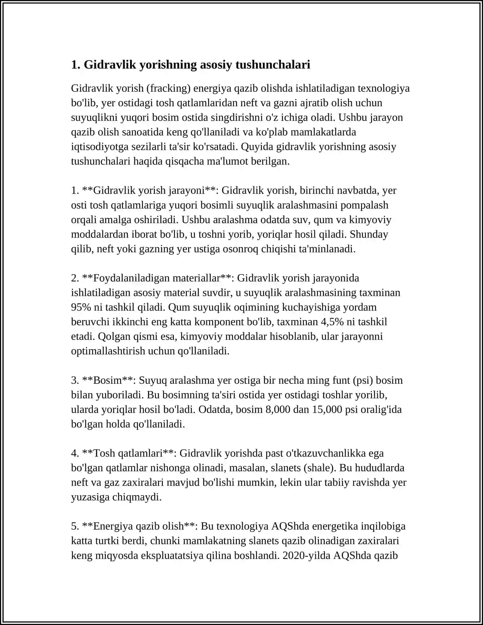 QATLAMNI GIDRAVLIK YORISH 4