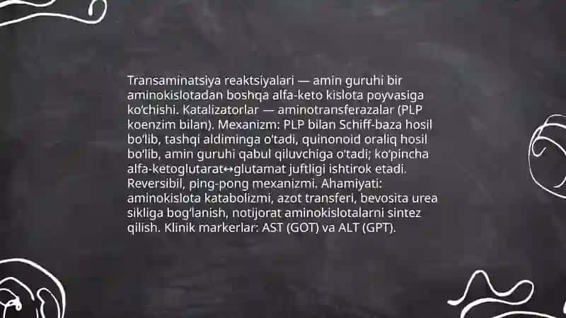 Aminokislotalar almashinuvi 4