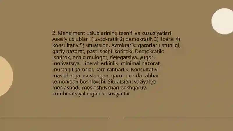 Menejment madaniyati va uslublari 4