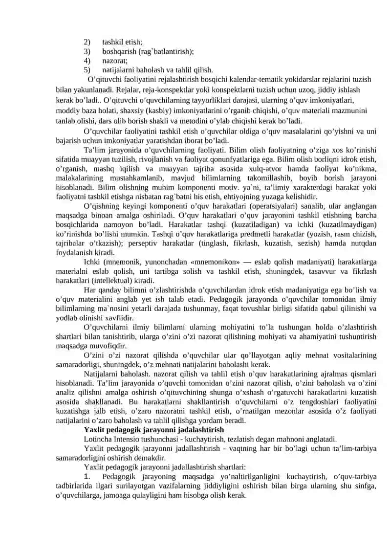Pedagogik jarayonda tarbiyaning mazmuni 4