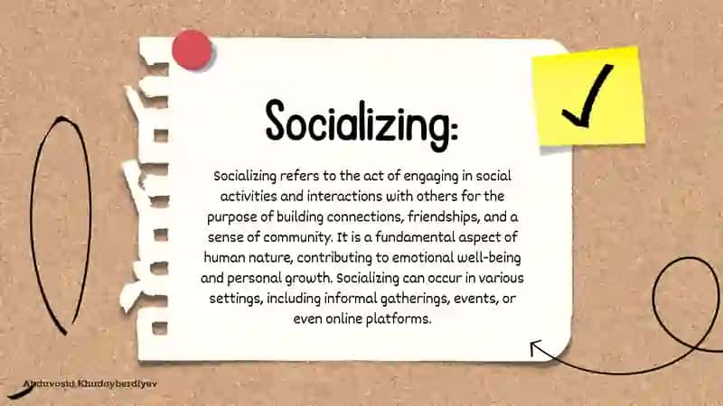 Socializing and networking 4