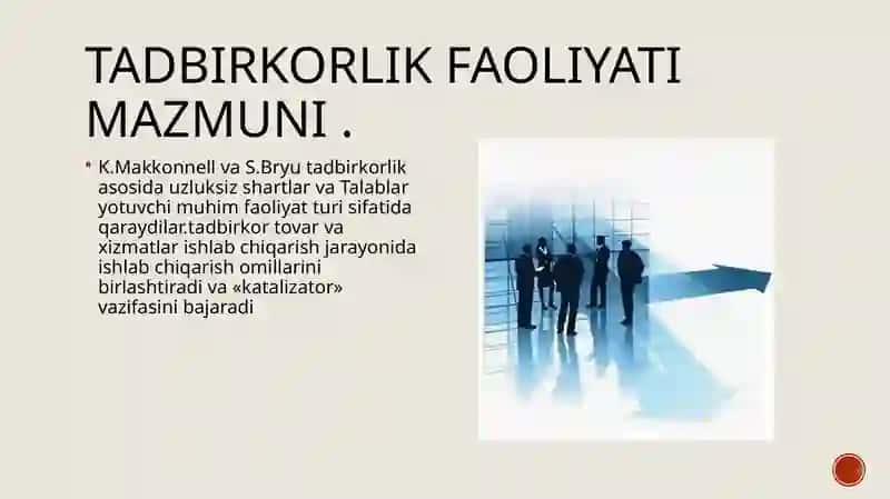 Tadbirkorlik faoliyati va uning shakllari 4