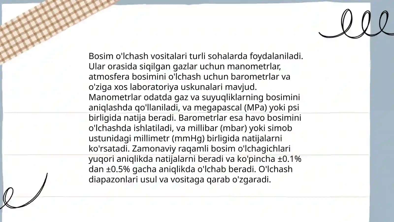 O'lchash vositalarining turlari 4