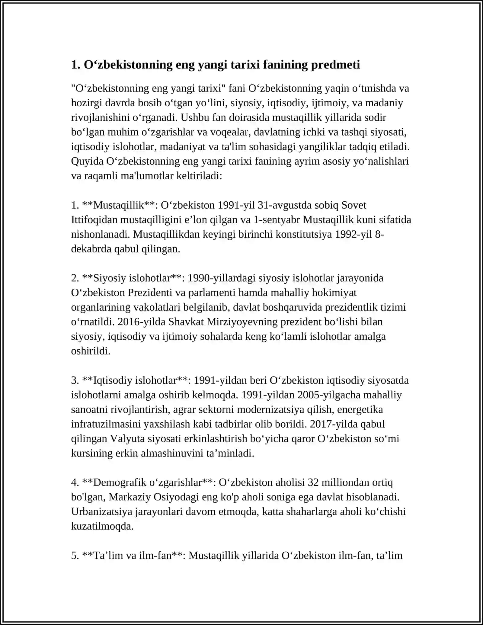 Oʻzbekistonning eng yangi tarixi 4