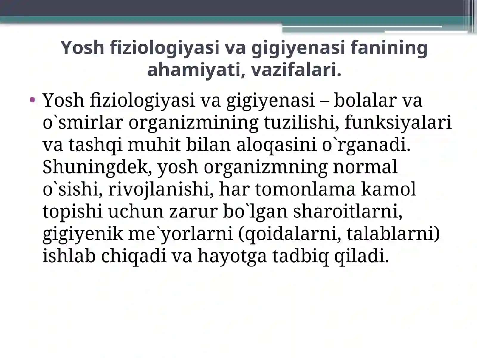 YOSH ANATOMIYASI FANI 4