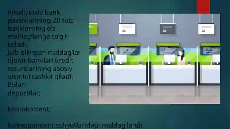 Tijoratbanklarining passiv operatsiyalari 4