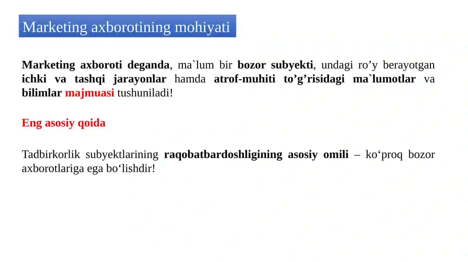 Marketing faoliyatini axborot ta’minoti 4
