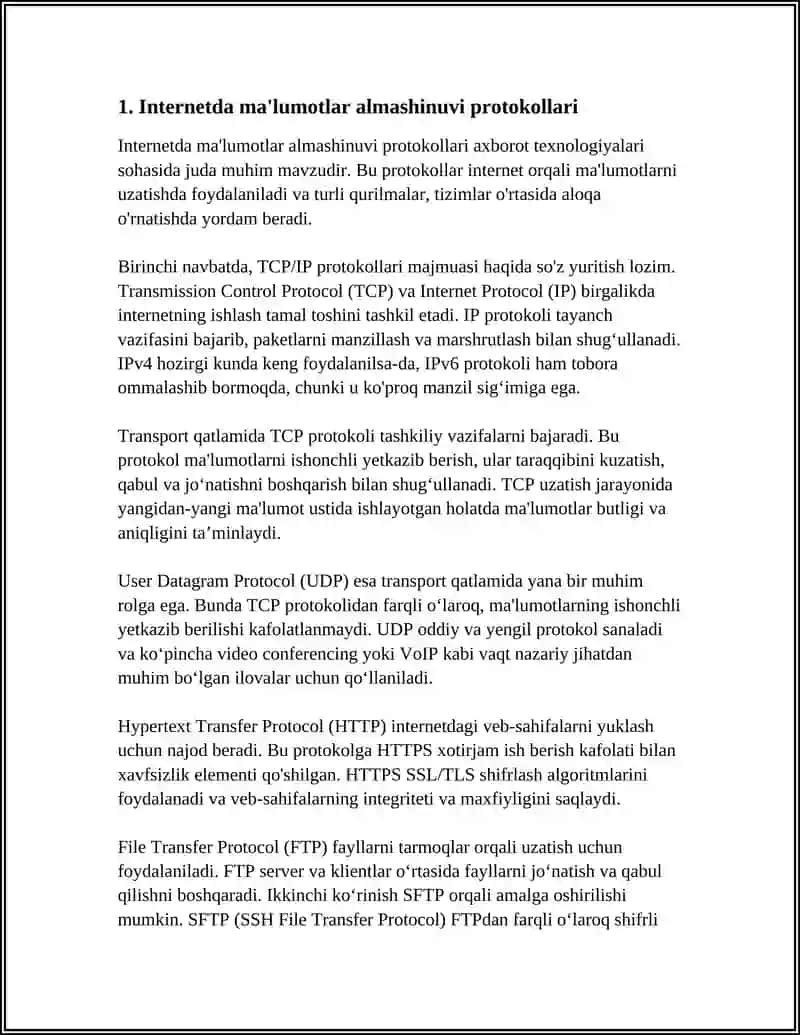INTERNETDA ELEKTRON AXBOROT ALMASHISH XIZMATLARIDAN FOYDALANISH 4