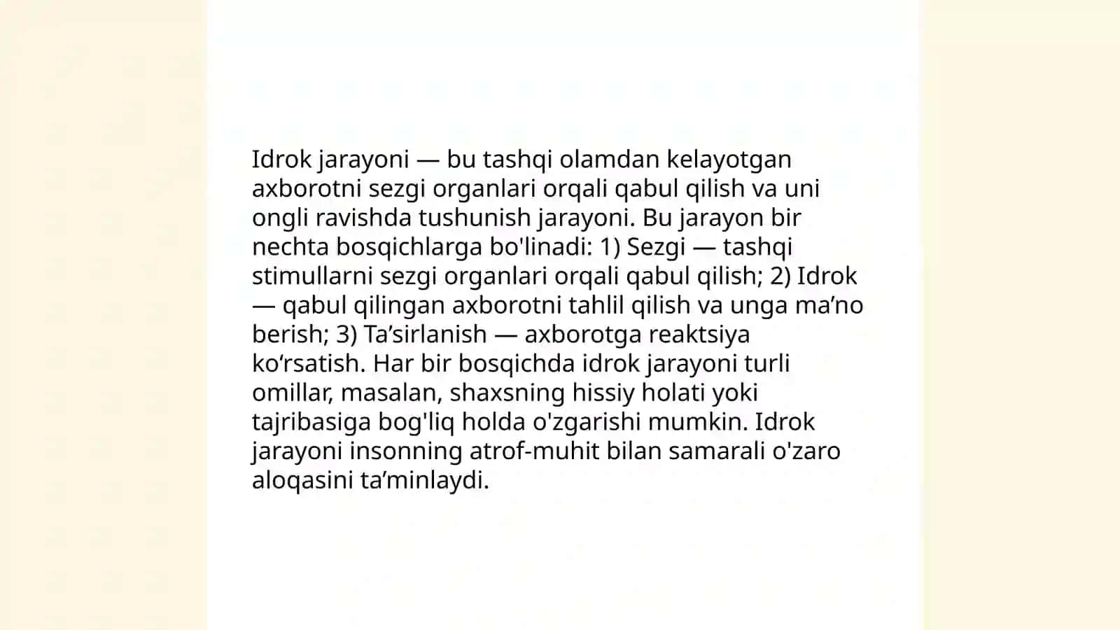 Idrokning individual farqlari va uning rivojlanishi 4