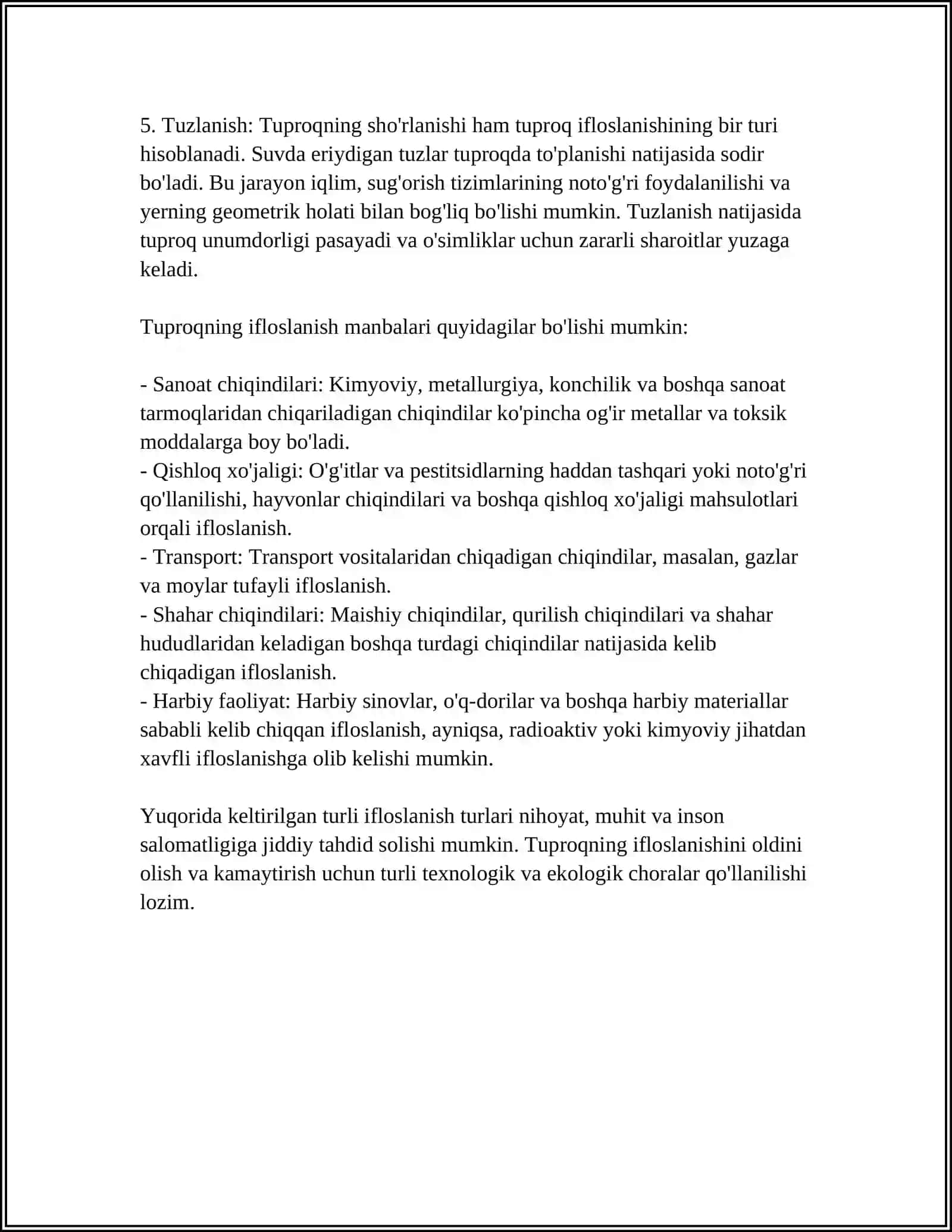 Tuproqning Ifloslanishi 4