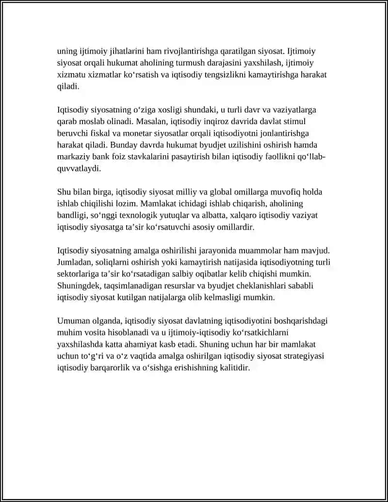 IQTISODIY SIYOSAT ASOSLARI VA TARKIBI 4