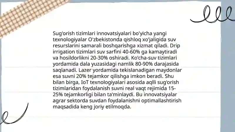Agrosanoat majmuasida yer va suv resurslari 4