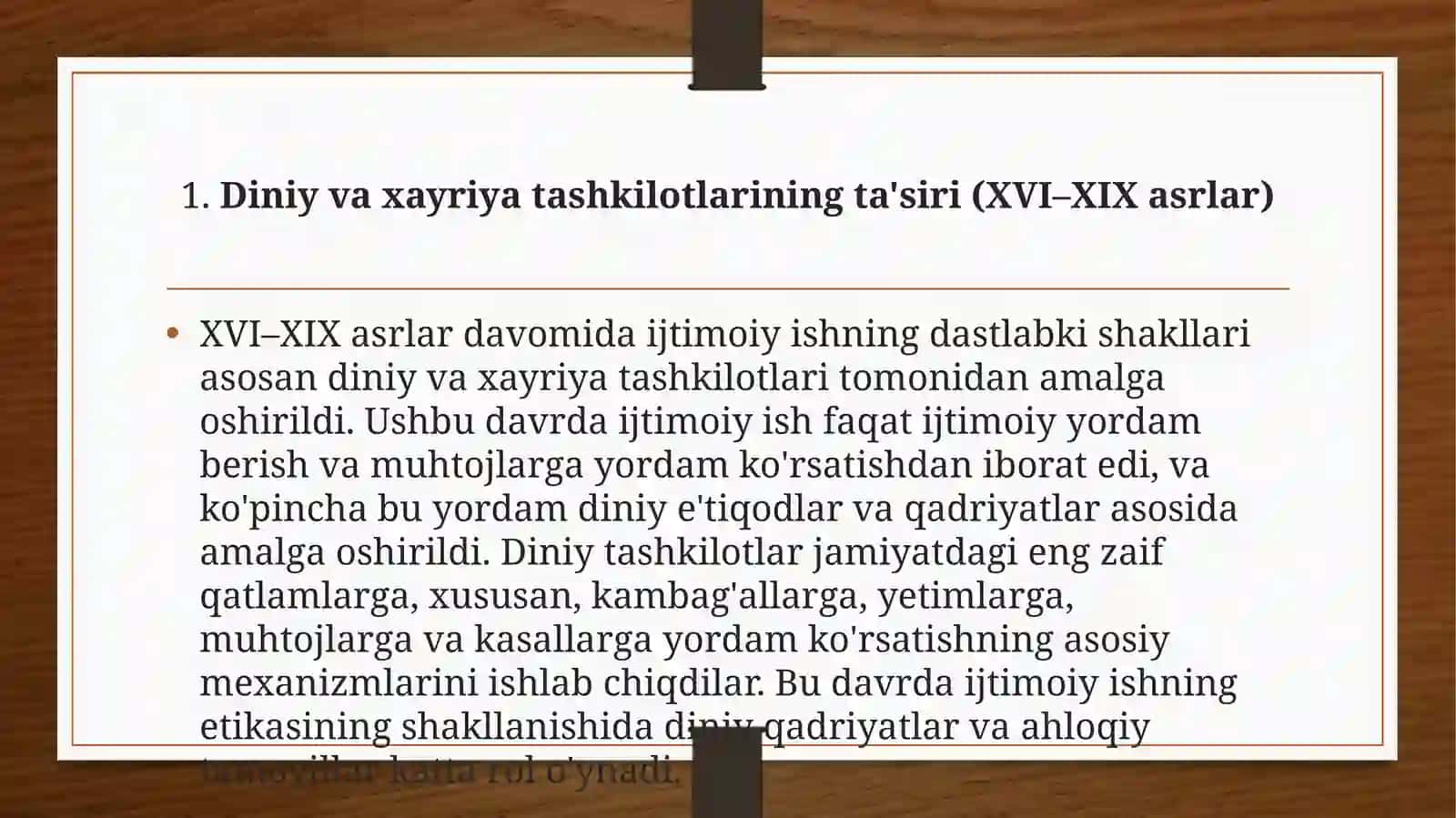 Ijtimoiy ishetikasi rivojlanishi tarixi 4