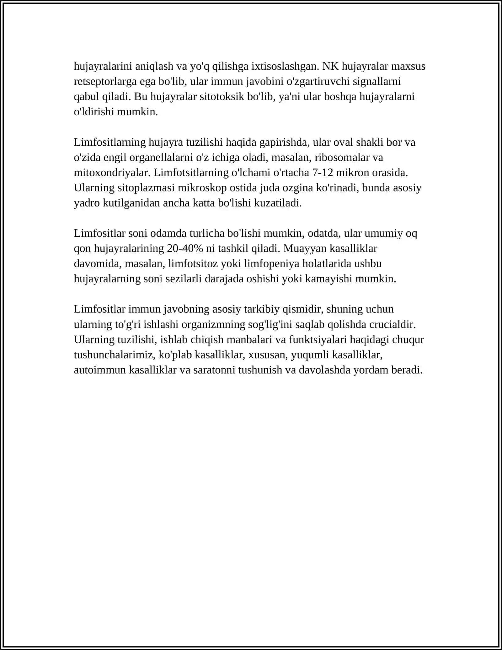 LIMFOSITOPOEZNING XUSUSIYATLARI 4