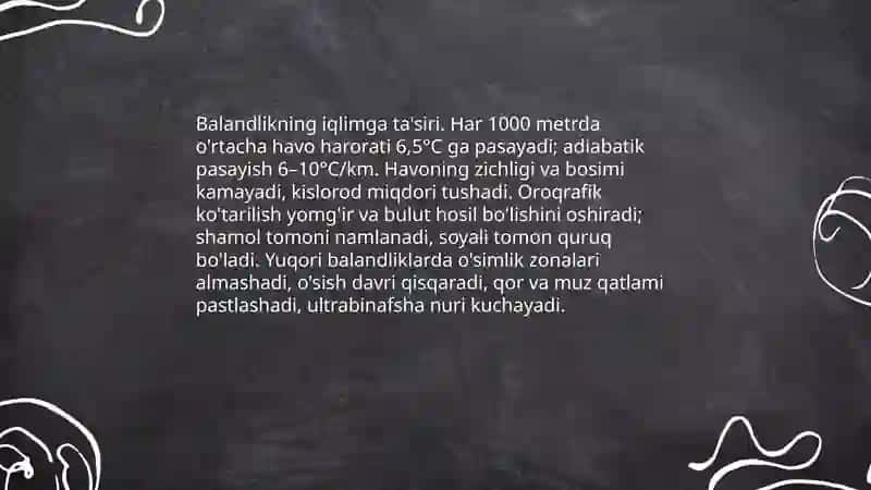 Geografik omilarning iqlimga tasiri 4