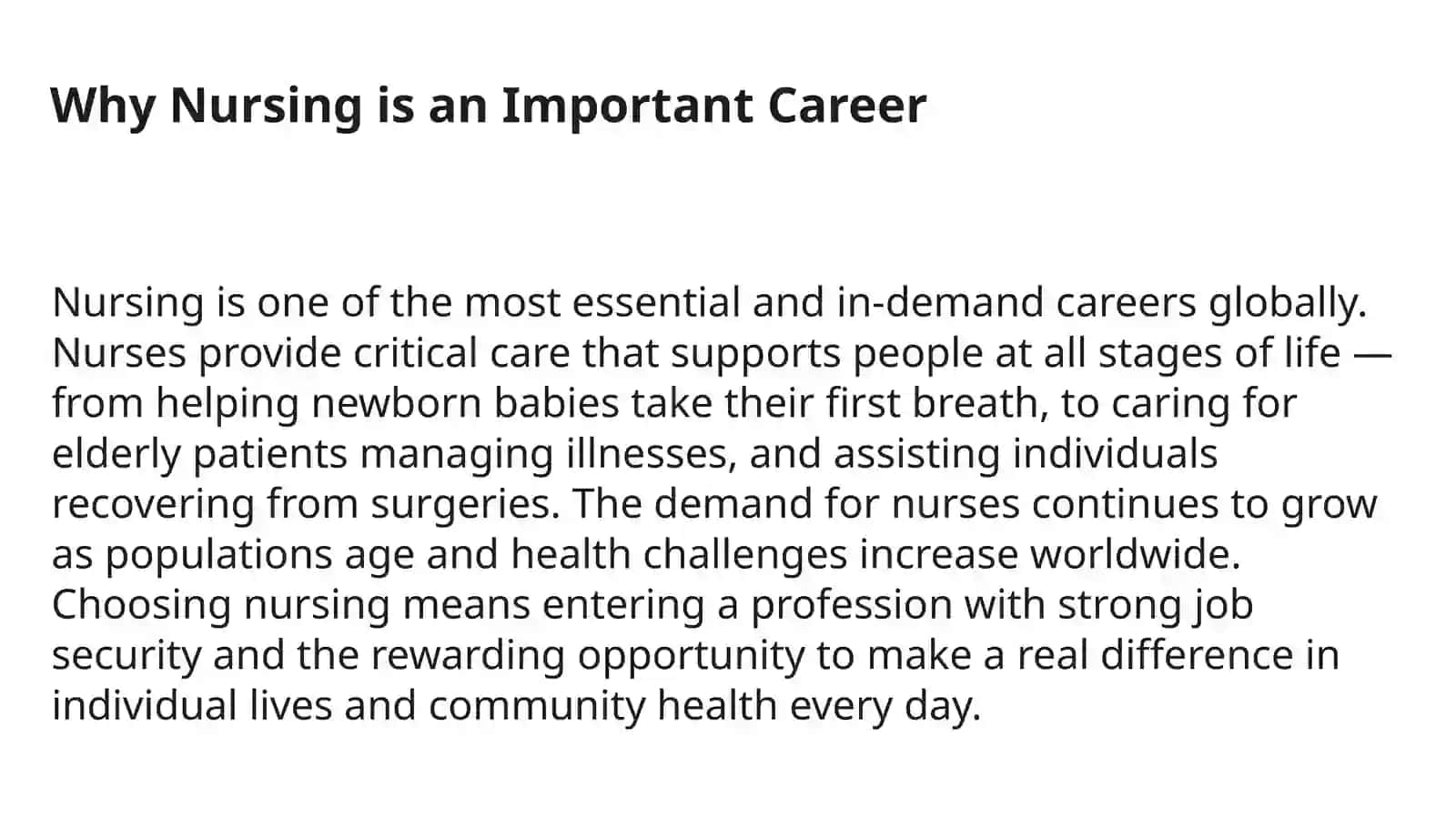 Nurce: Career and Education 4