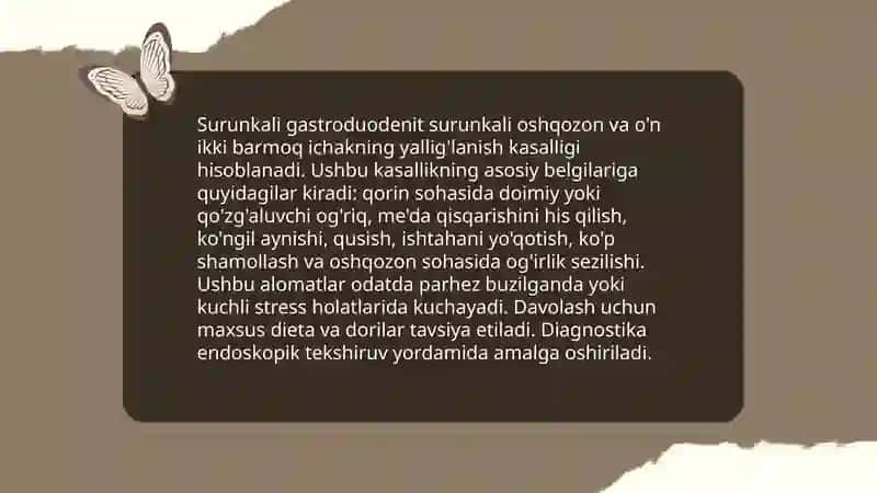 Surunkali Gastrit va Gastroduodenitlar 4