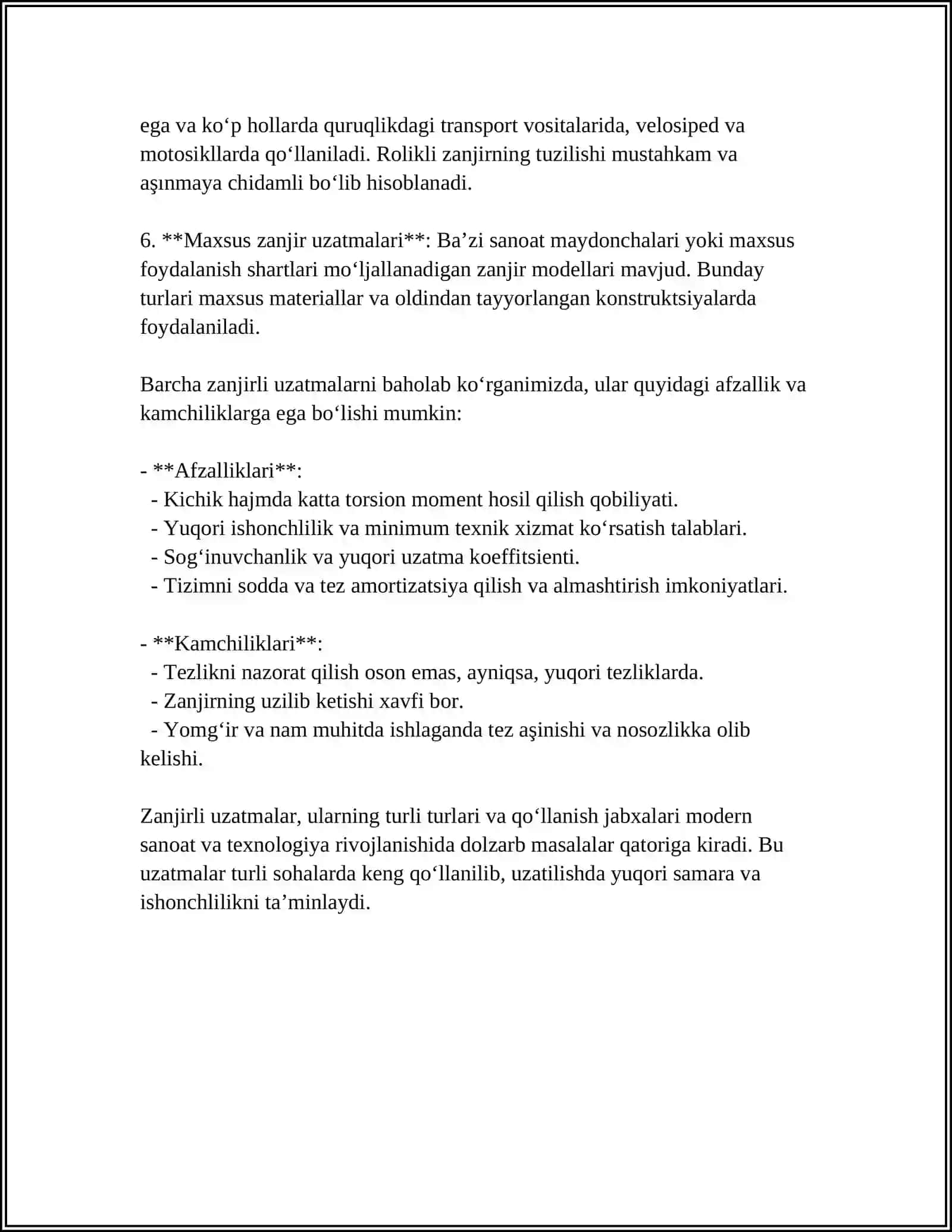 ZANJIRLI UZATMALAR 4