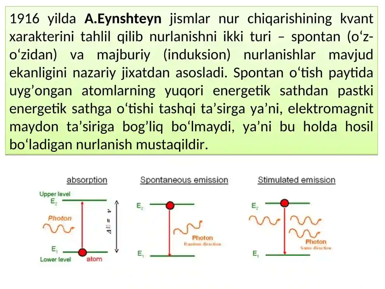 20. Sponton va majburiy nurlanish 4