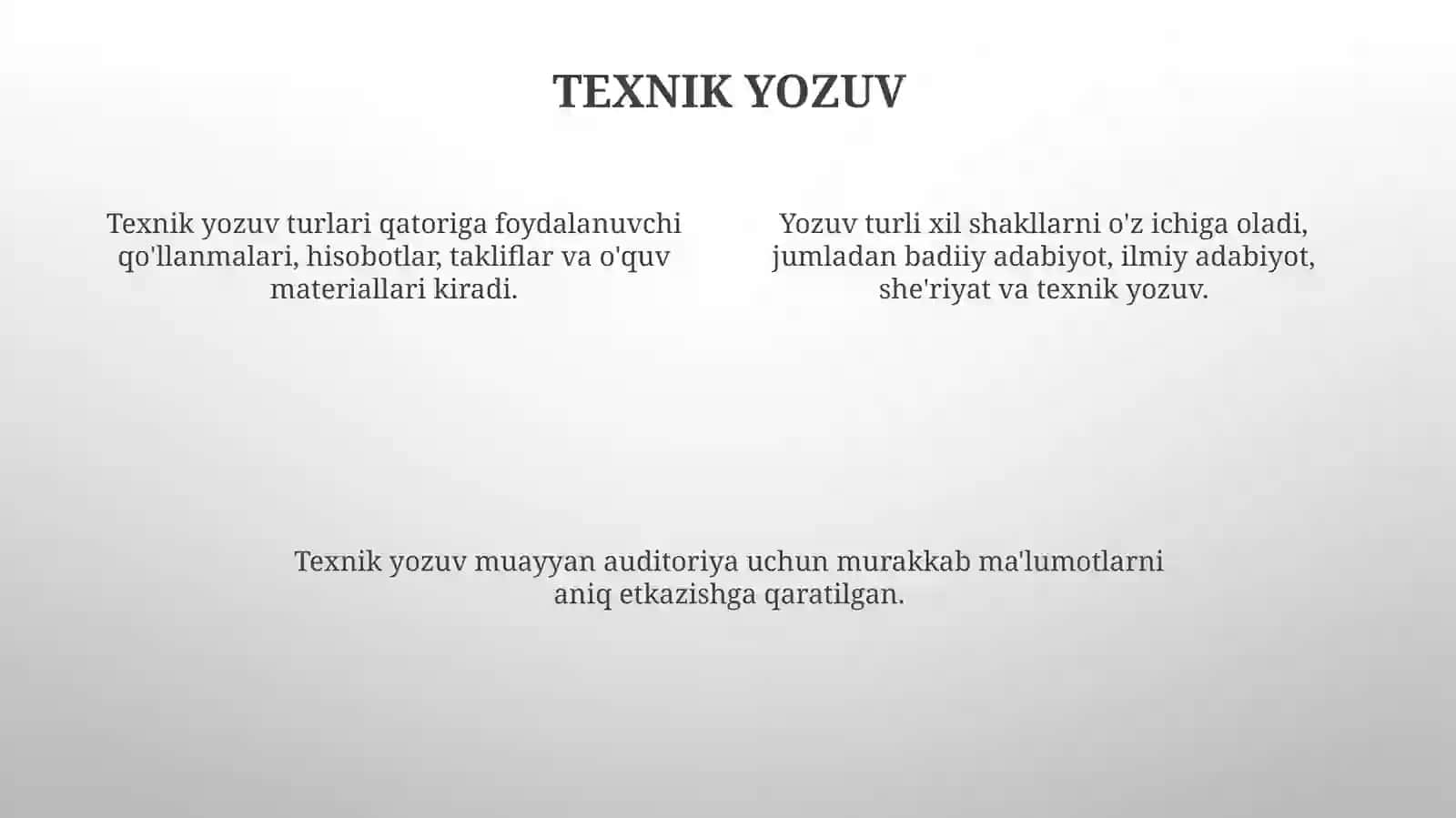 Yozuvvauning turlari 4
