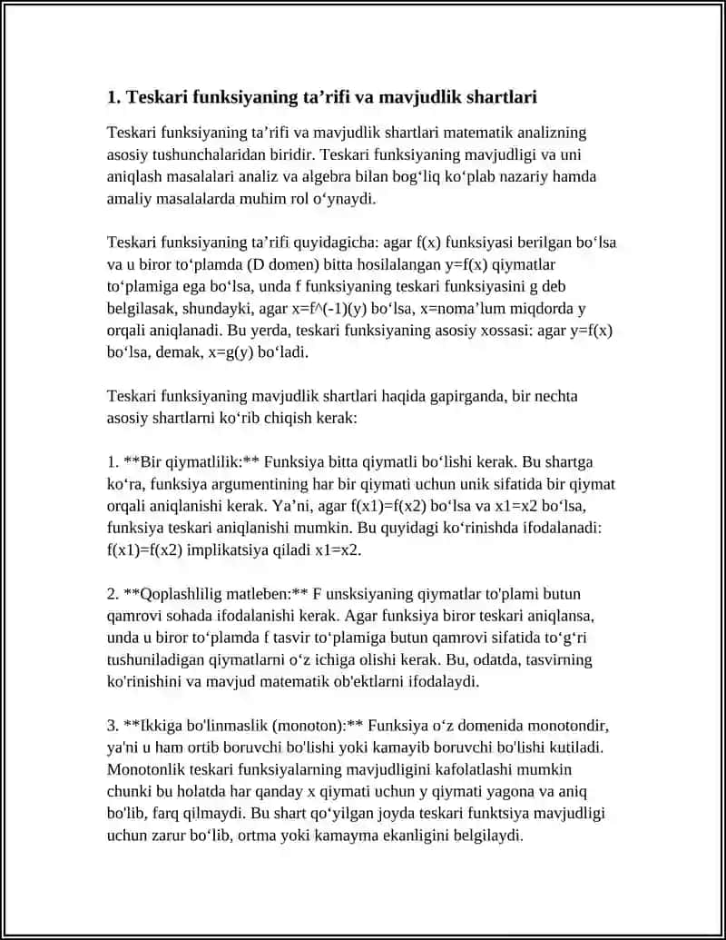 TESKARI,OSHKORMAS, PARAMETRLI FUNKSIYANING XOSILALARI 4