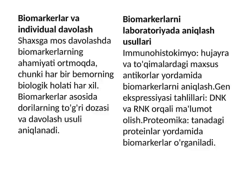 Biomarkerlar va ularning klinik diagnostikadagi ahamiyati 4