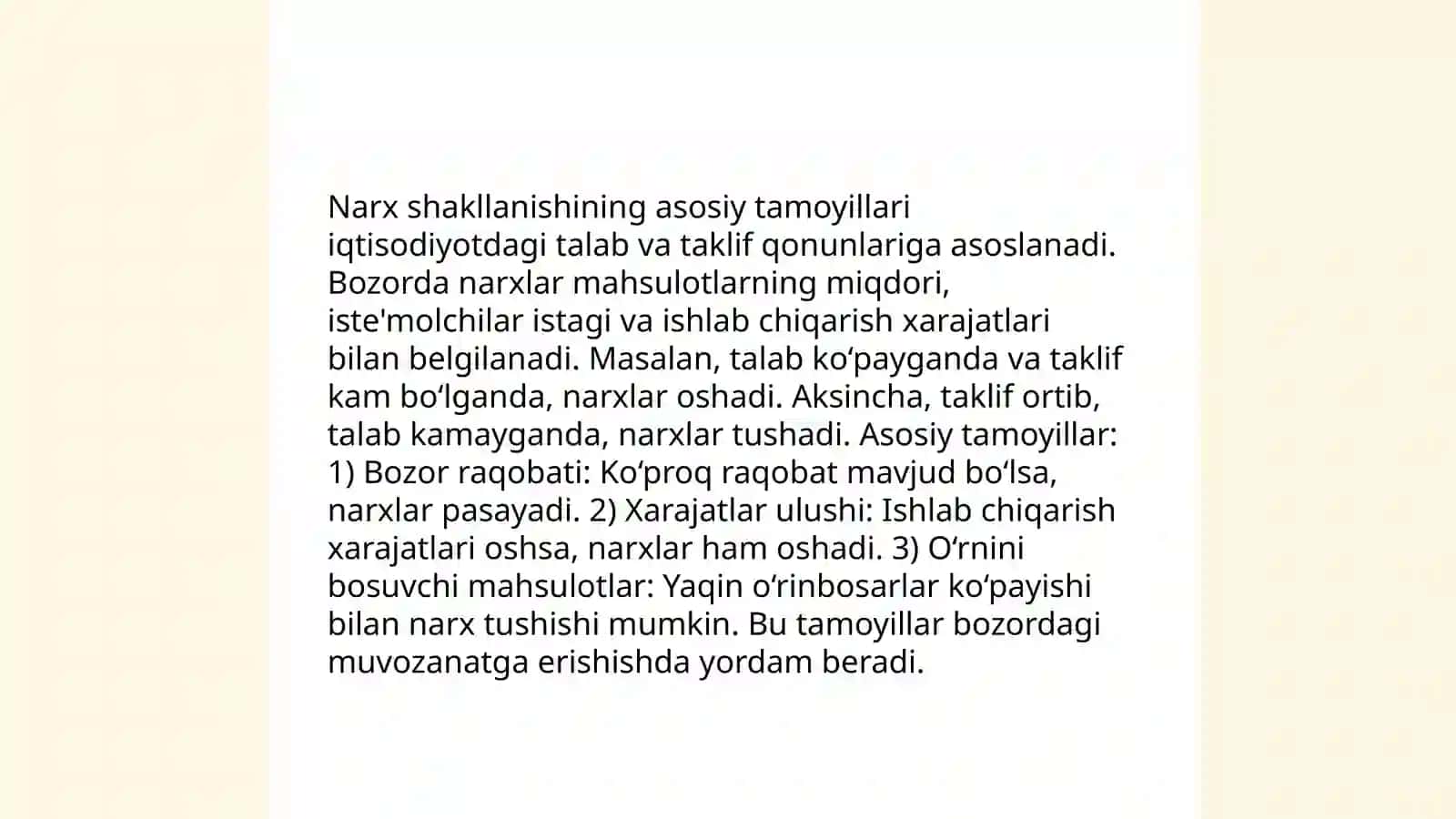 Narxning iqtisodiy mohiyati 4
