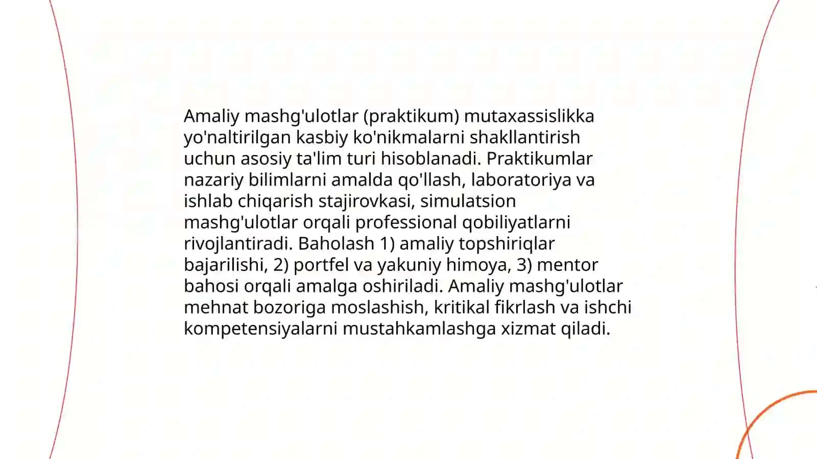 O‘qish saboqlarining turlari va ularning mutaxassislarni tayyorlashdagi roli 4