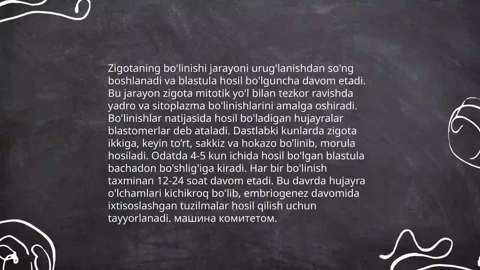 Odam embriogenezining qaltis davrlari 4