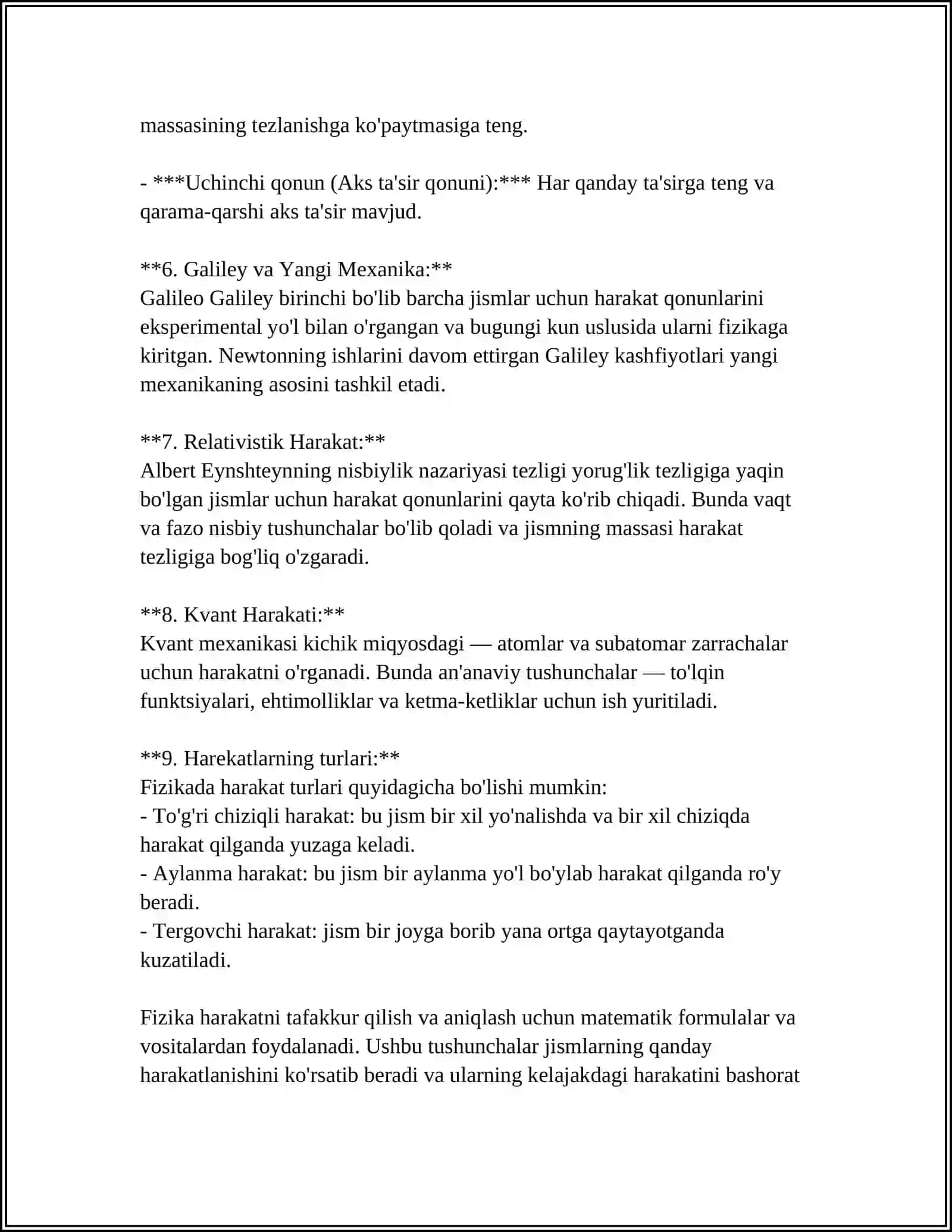 HARAKAT VA SHAXS 4