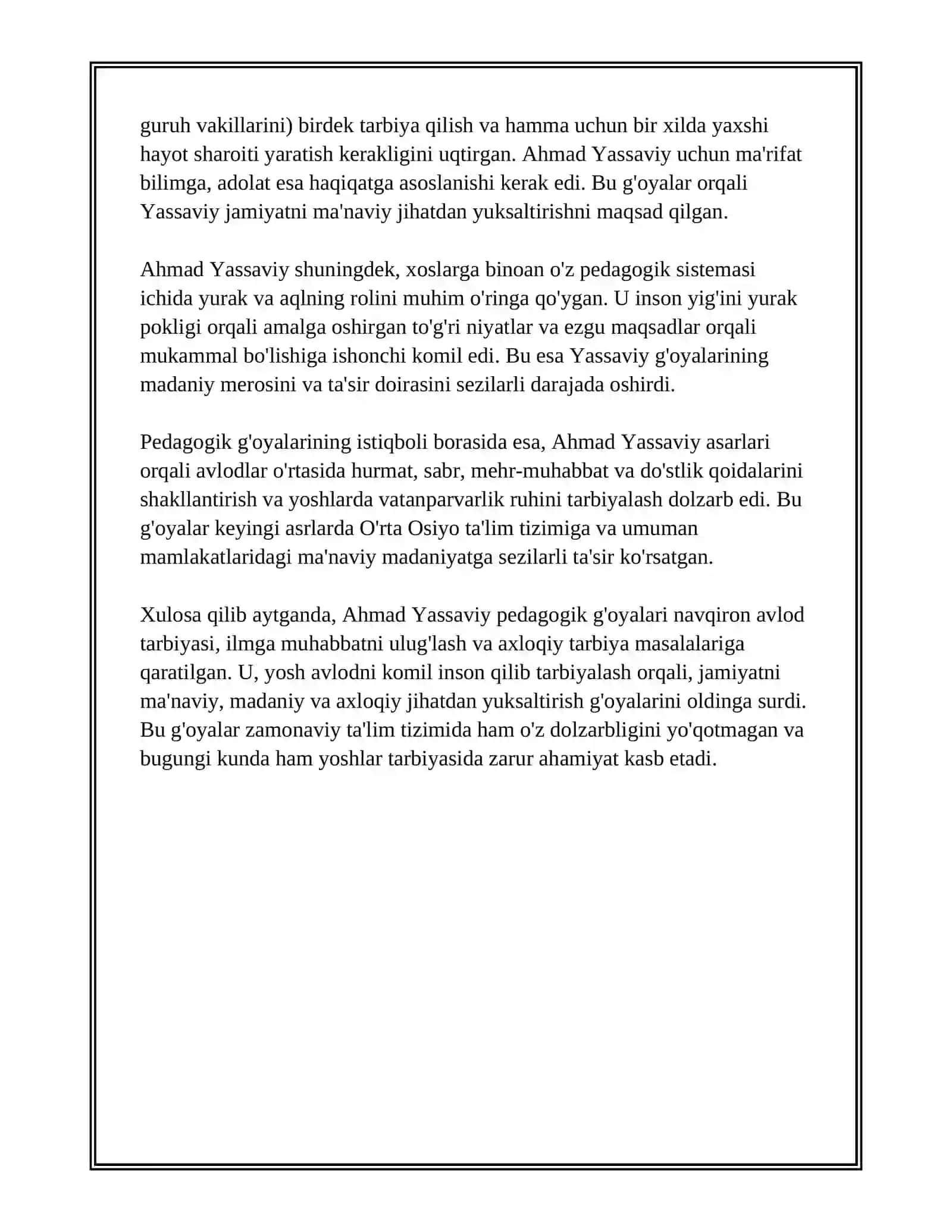 AHMAD YASSAVIYNING PEDAGOGIK G'OYALARI 4