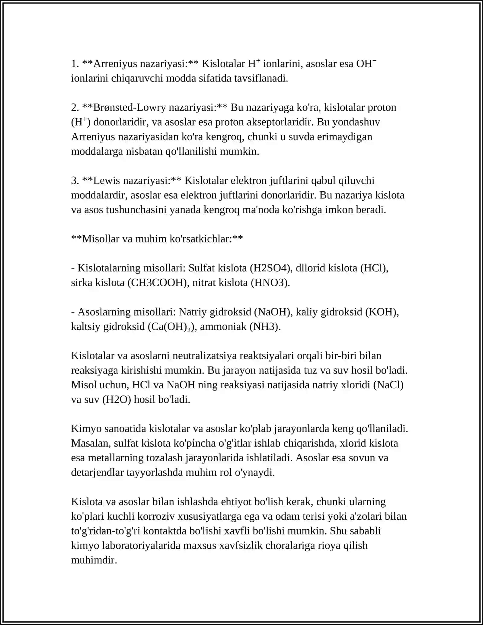 KISLOTA ASOSLI MUVOZANAT 4