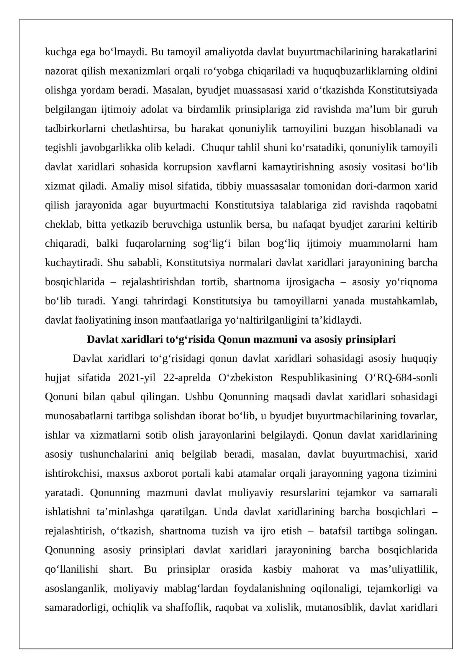 Davlat xaridlari sohasida qonuniylikni ta’minlash choralari 4