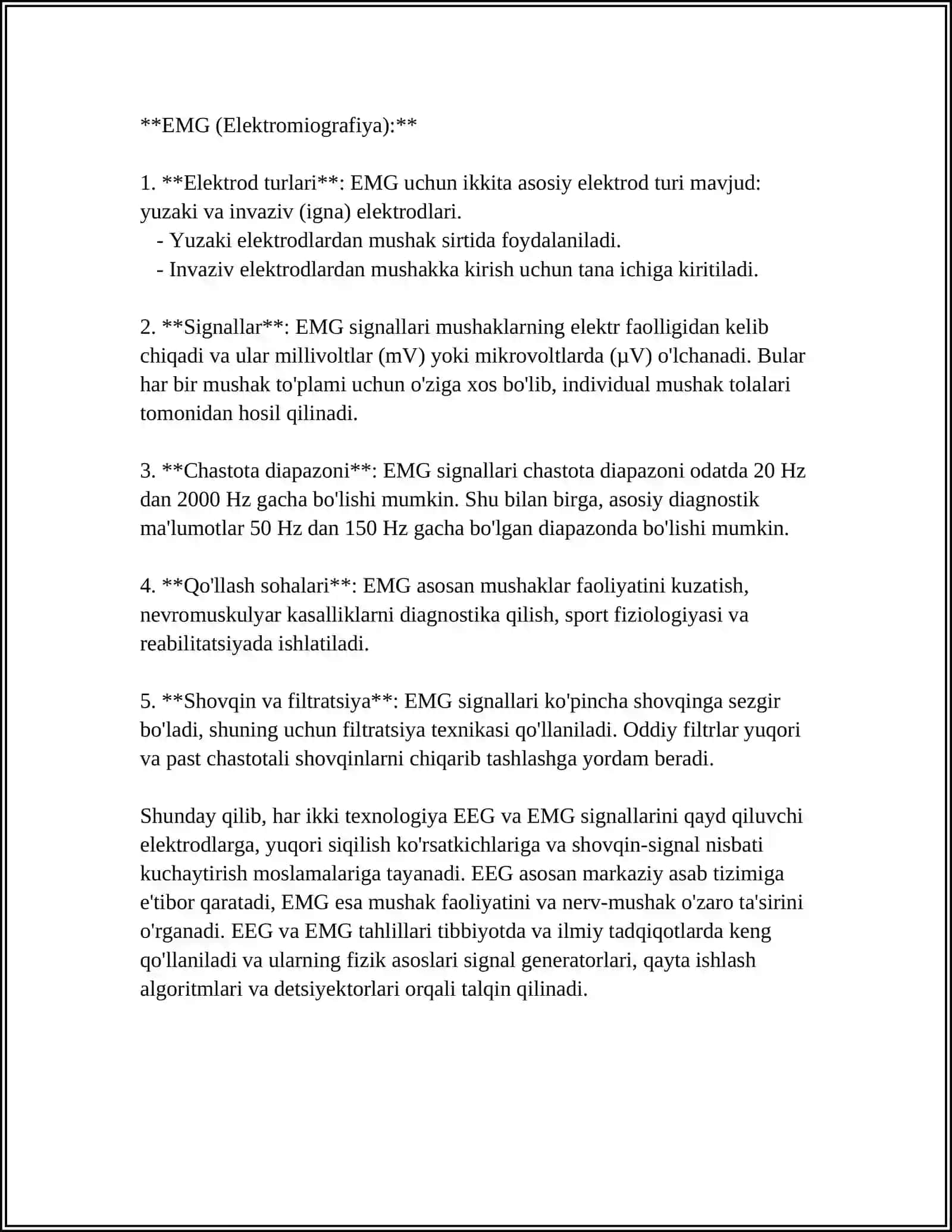 ELEKTROGRAFIYA USULLARINI FIZIK HOSSALARI(EEG,EMG) 4