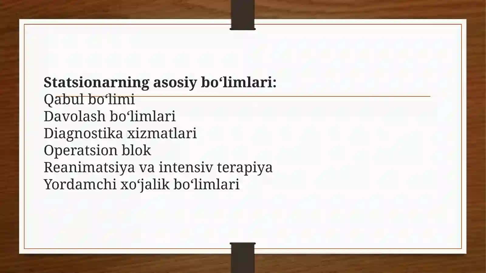 Stansionarmuassasalarining ish faoliyati 4