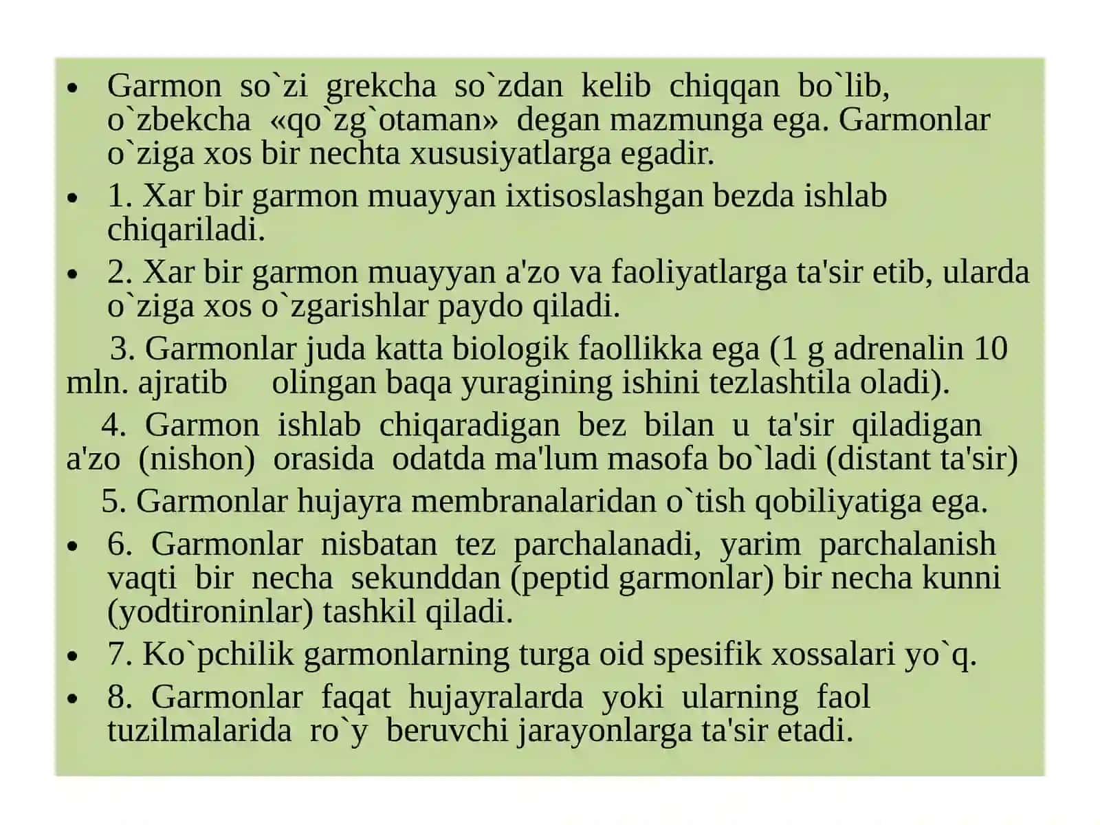 Gormonlarfiziologiyasi:endokrinbezlarvaularningroli 4