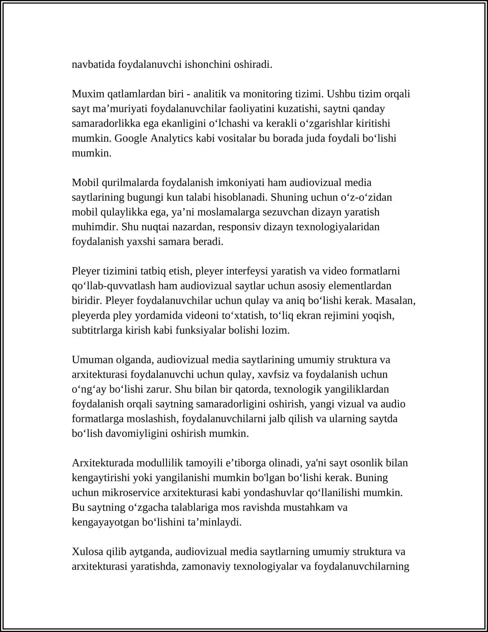 "AUDIOVIZUAL MEDIA SAYTLARINING TAHLILI" 4