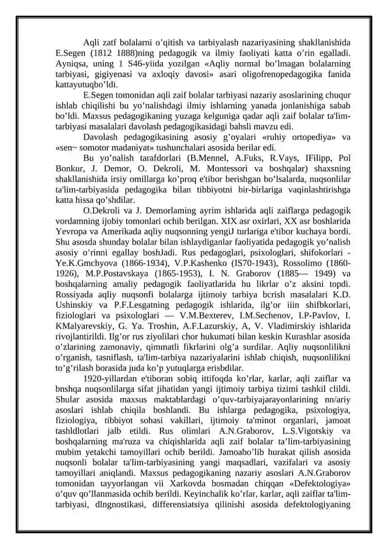 Oligofrenopedagogika fanining maqsad va vazifalari 4
