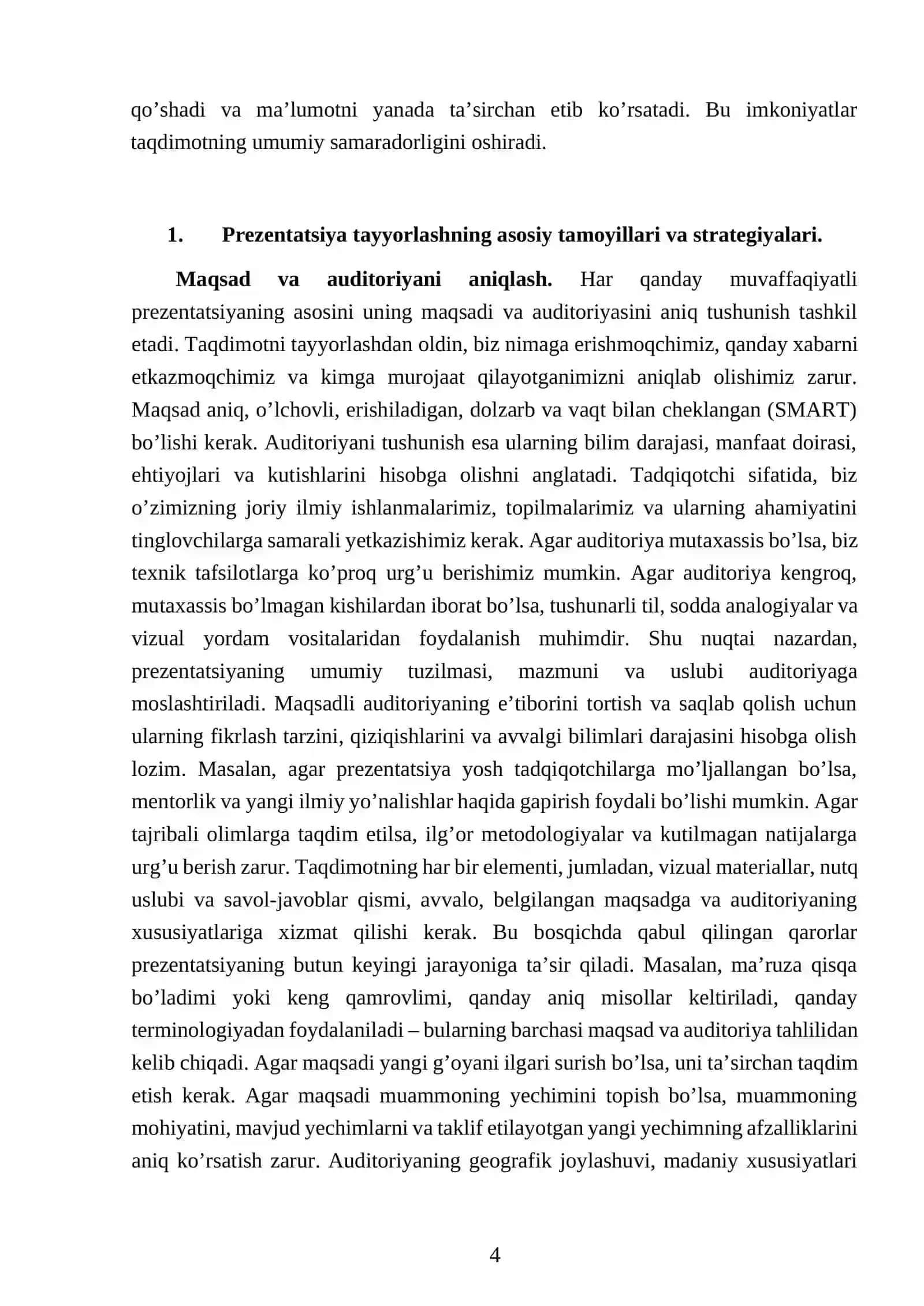 Mediasavodxonlik va axborot madaniyati fanidan 4