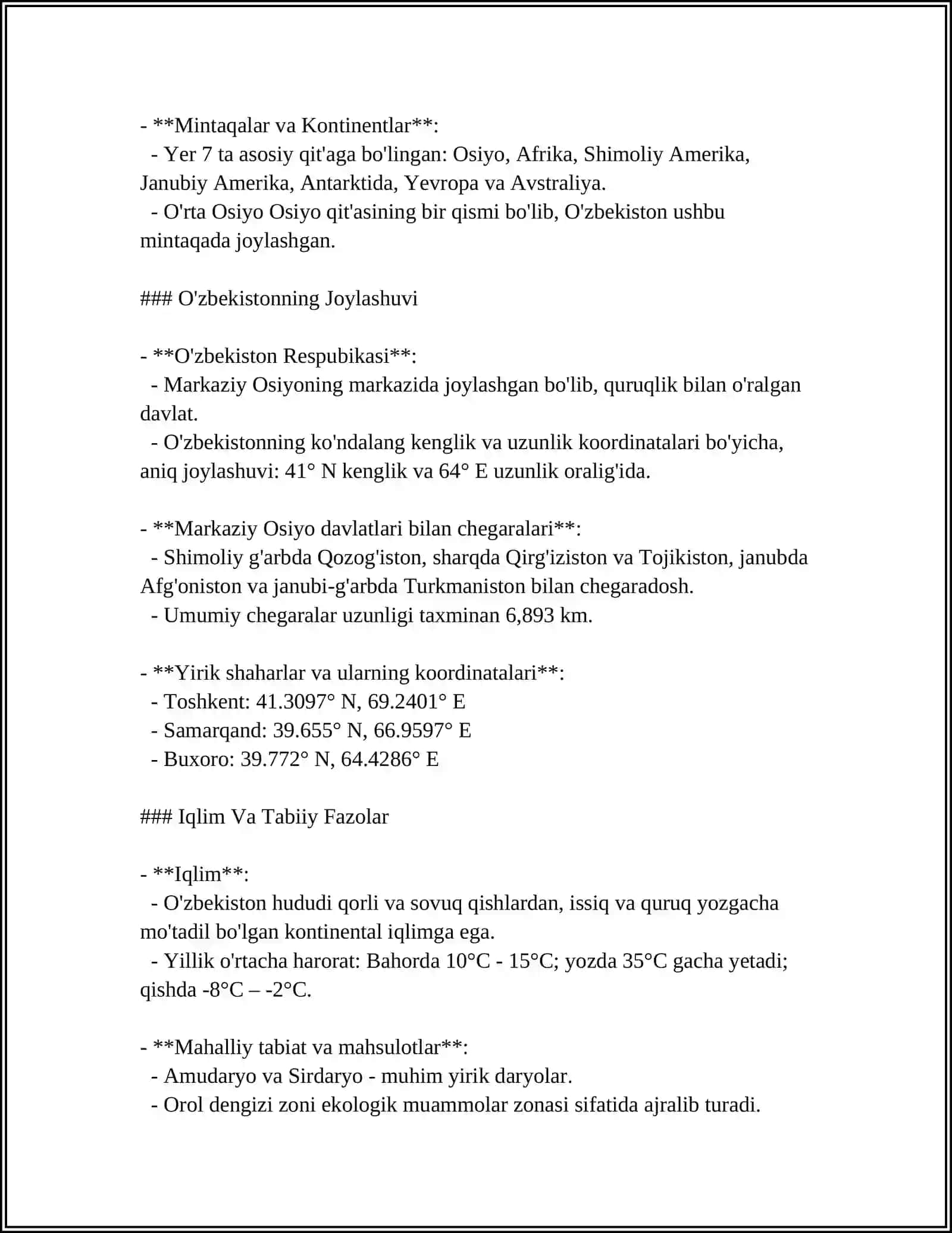 POLIGONLAR UCHUN YER MAYDONLARINI TANLASH 4