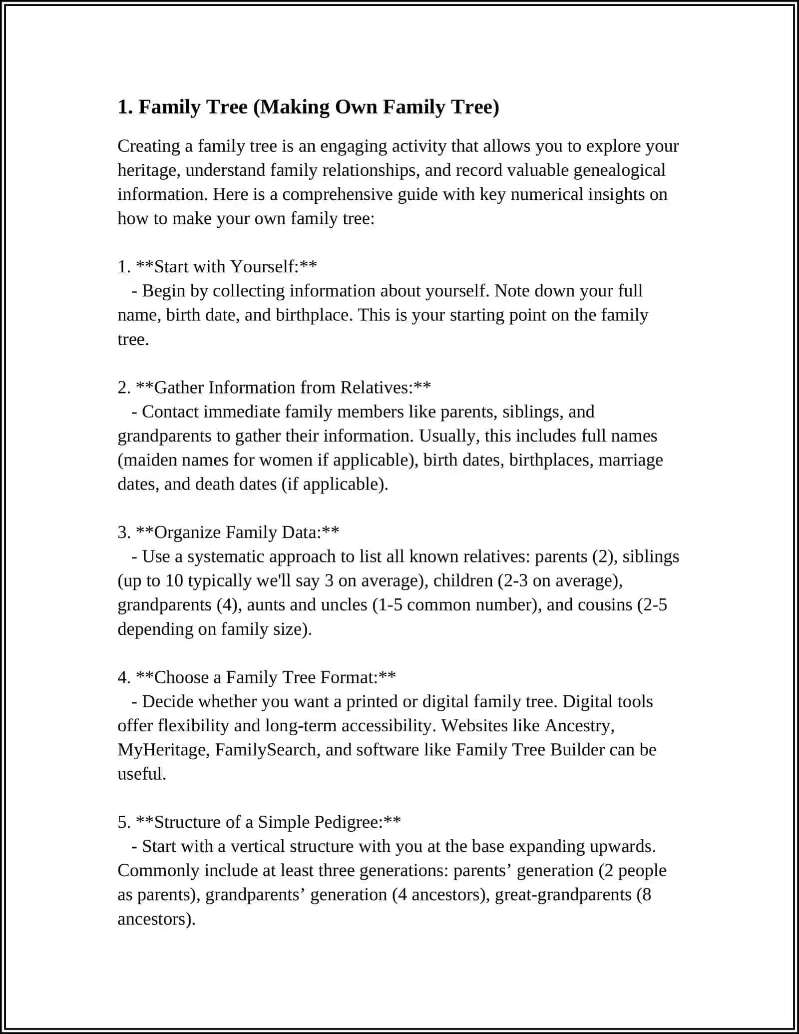 Family Tree (Making Own Family Tree) 4