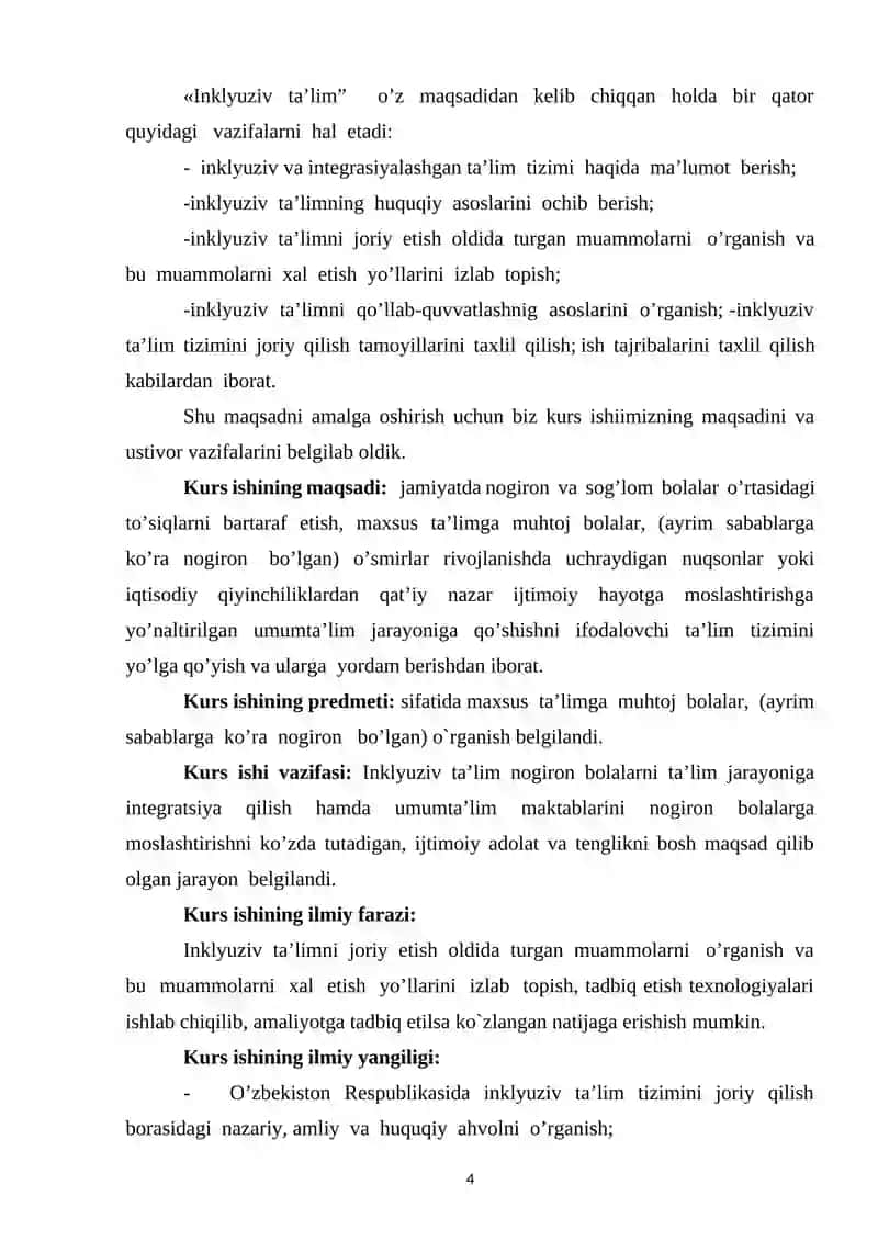 INKLYUZIV TA’LIM KURSI 4