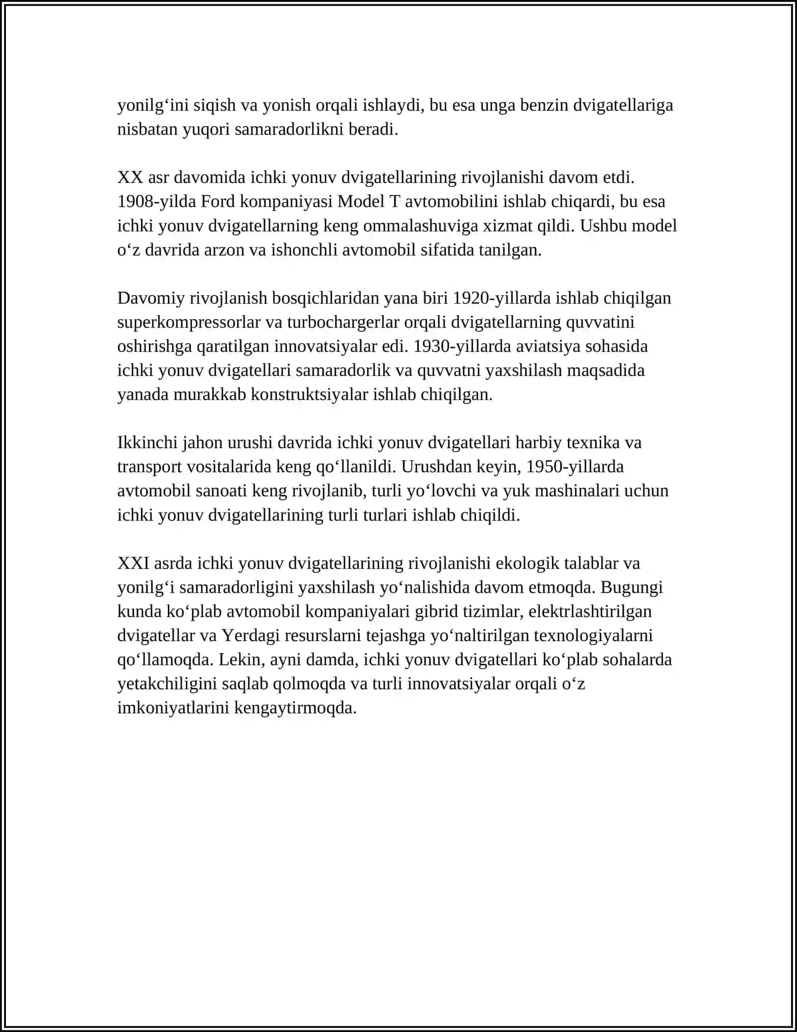 UCHQUNDAN O’T OLDIRADIGAN DVIGATELLAR 4