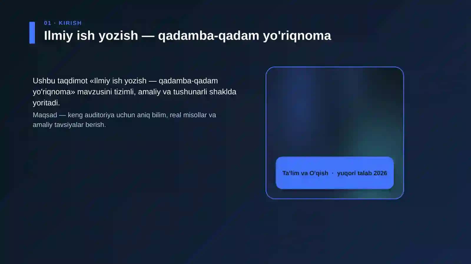 Ilmiy ish yozish — qadamba-qadam yo'riqnoma 4