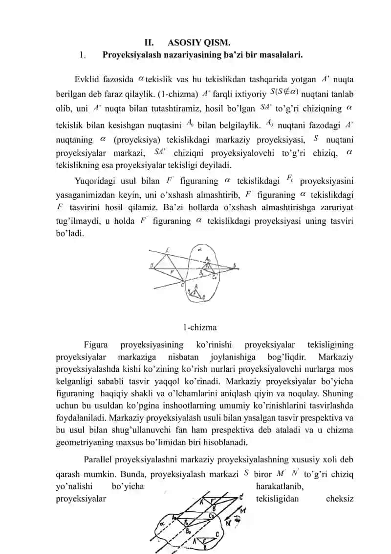Proyeksiyalash nazariyasi, Aksonometriya. 4